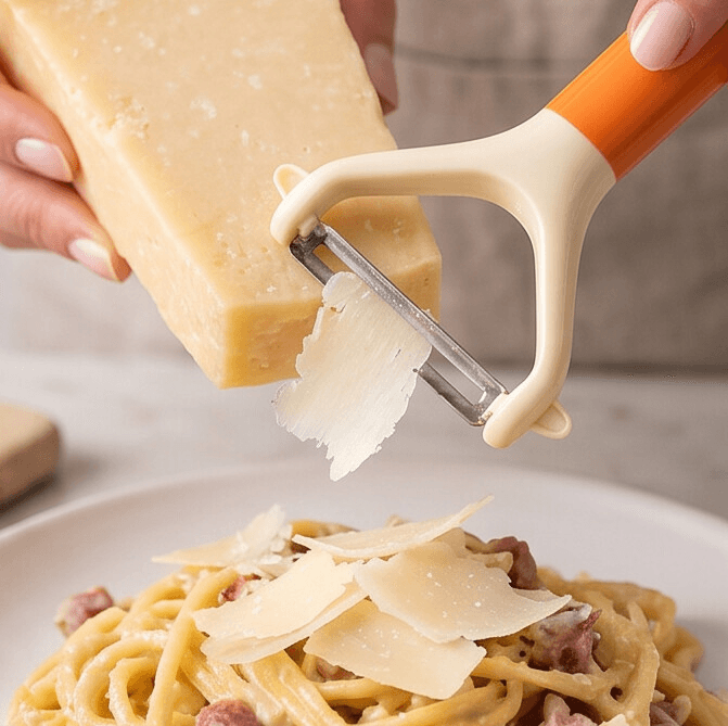 Manual Vegetable & Fruit Peeler - Cream & Wooden 1