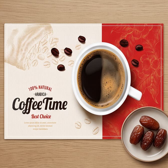 Mesh Insulating Placemat with Coffee Cup Print to Protect the Table – Size 30×45 cm


 5