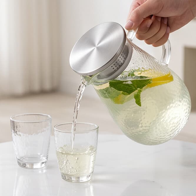 Textured Glass Kettle  6