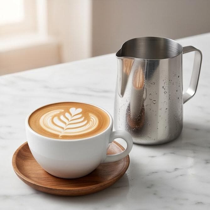 Milk Frothing Pitcher TS09 (350ml, Polished Stainless Steel for Latte Art) 6