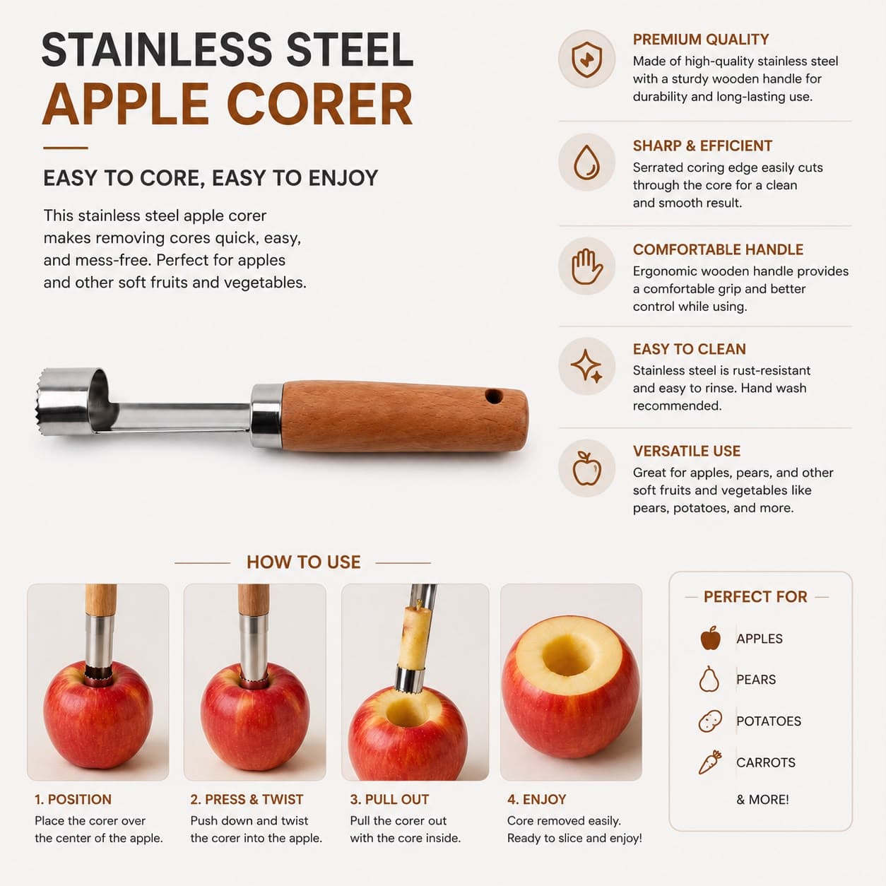 Fruit & Vegetable Corer 5