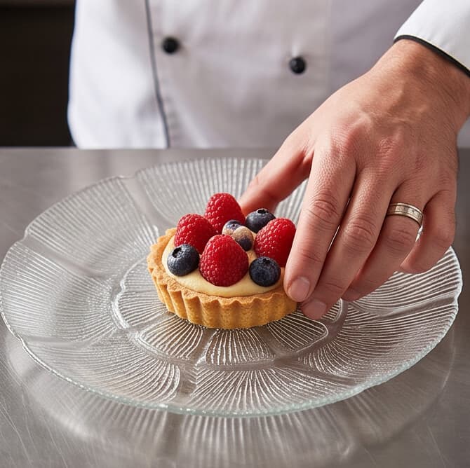 Floral Design Dessert Serving Plate 6Pcs Set 5