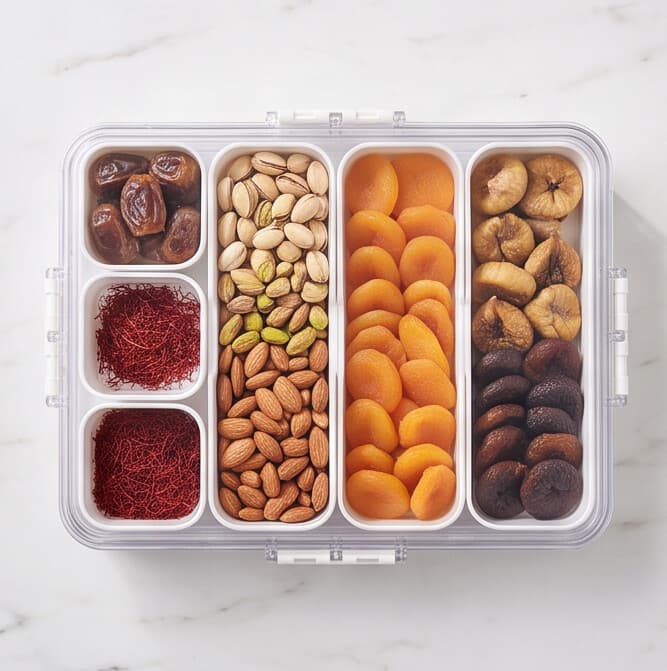 6-Compartment Food Storage Box