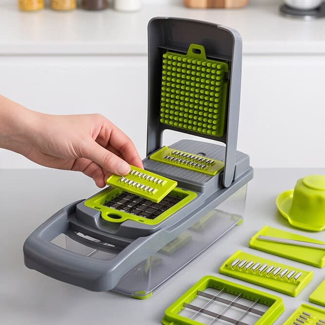 Metal Grater JK001 (Multi-Blade Metal Grater with Plastic Handle)