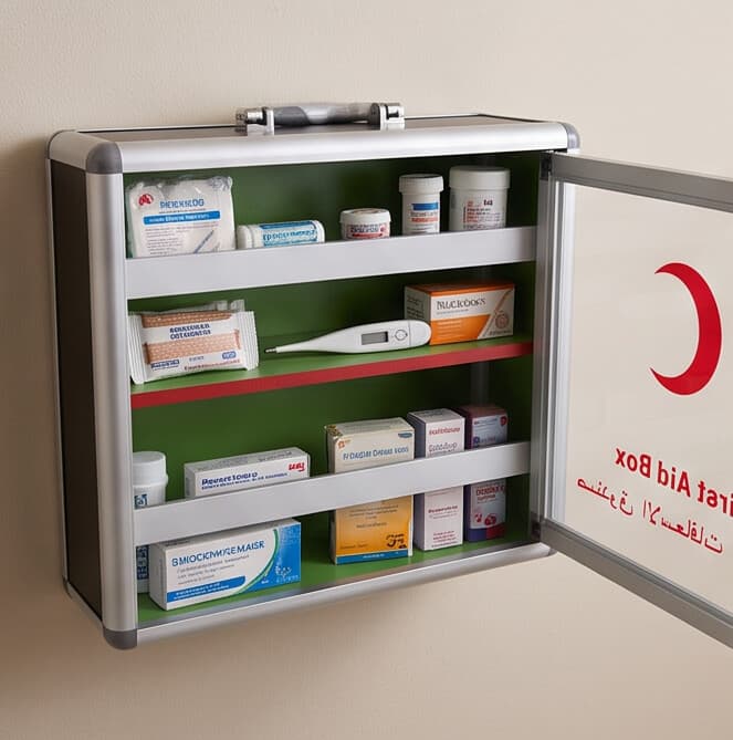 First Aid Box with Aluminum Frame and Security Lock 6