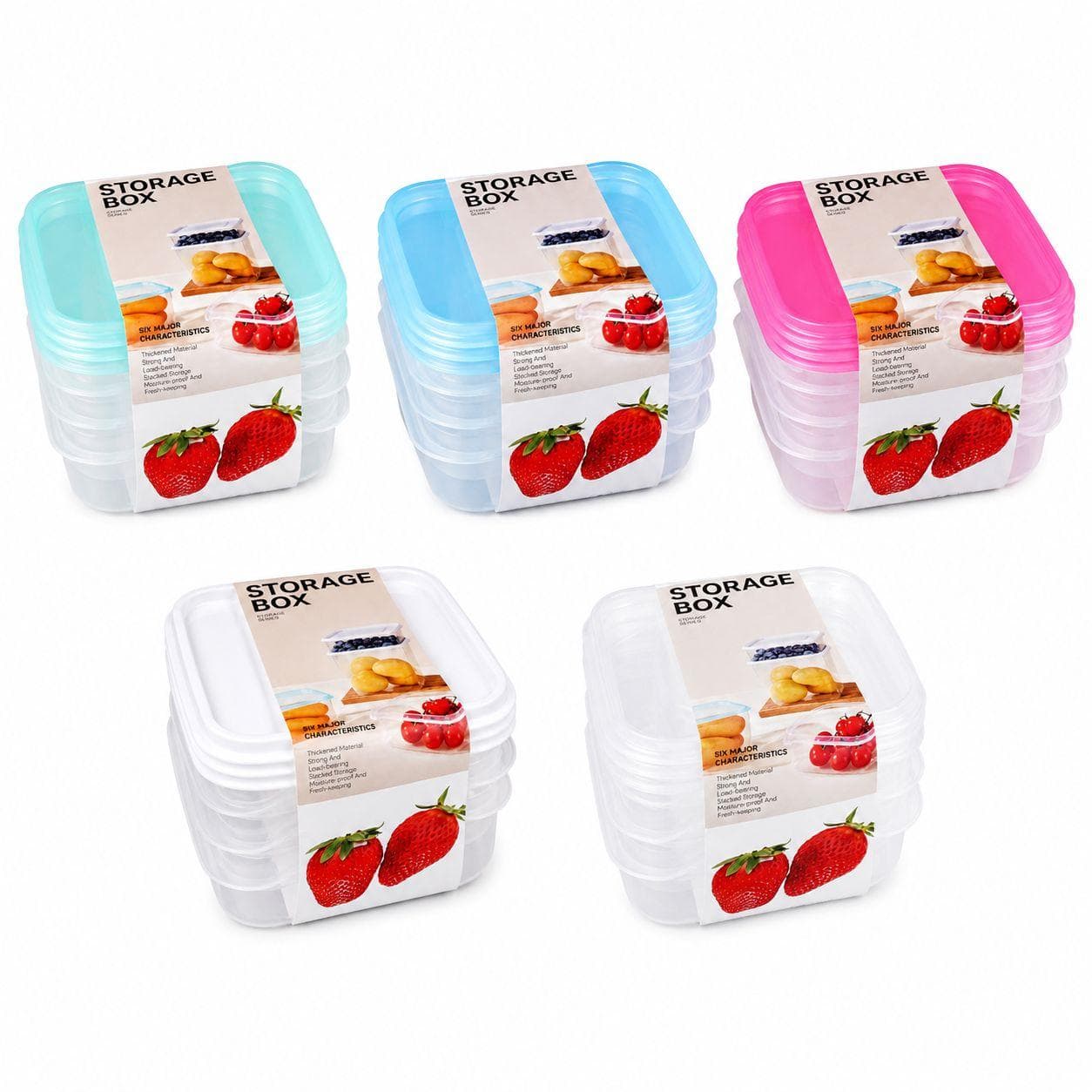Square Food Storage Container Set - 4 Pieces 6