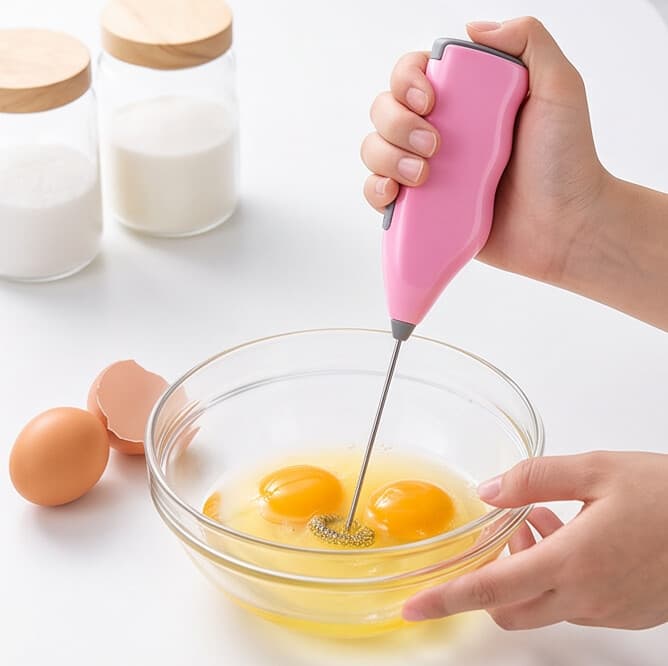 Electric Milk Frother - Pink