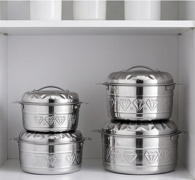 Stainless Steel Insulated Hot Pot Set – Premium Design with Multiple Sizes, Keeps Food Hot for Long Hours, Ideal for Daily Use or Travel 6