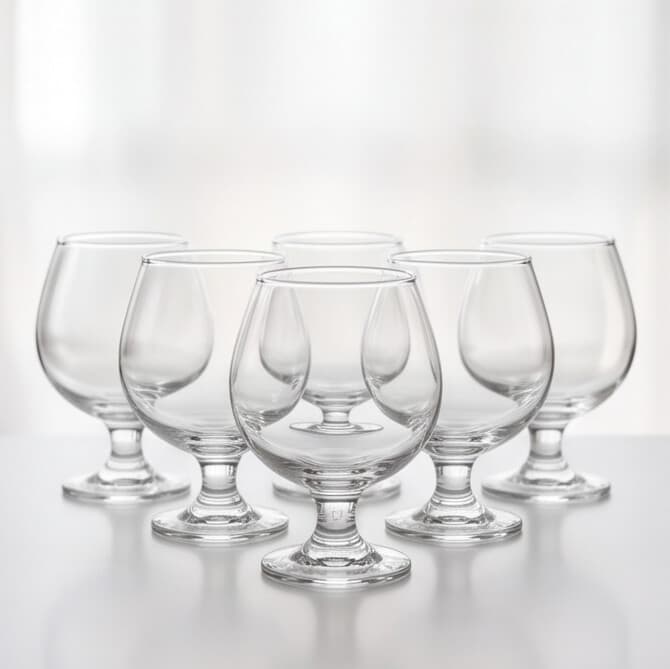 Vintage Clear Glass 6Pcs Set