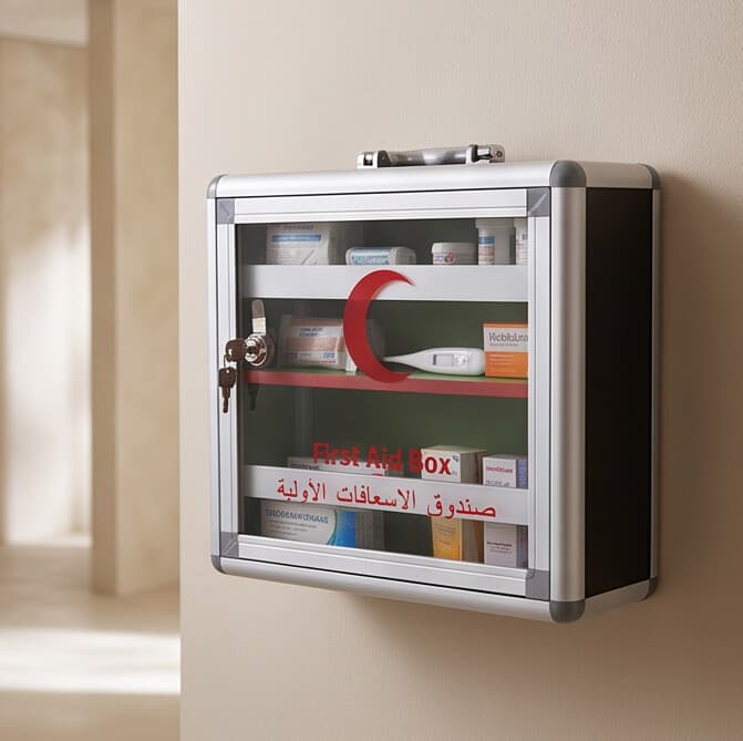 First Aid Box with Aluminum Frame and Security Lock 7