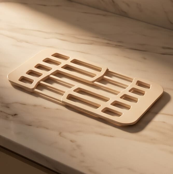 Extendable Sink Drainer Rack - Pink 1