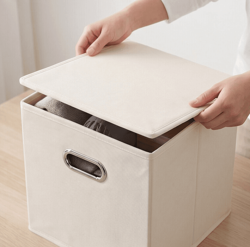 Fabric Storage Box – Square organizer bin perfect for toys, clothes, and home essentials