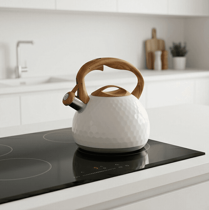 Elegant Wooden-Handle Water Kettle 6