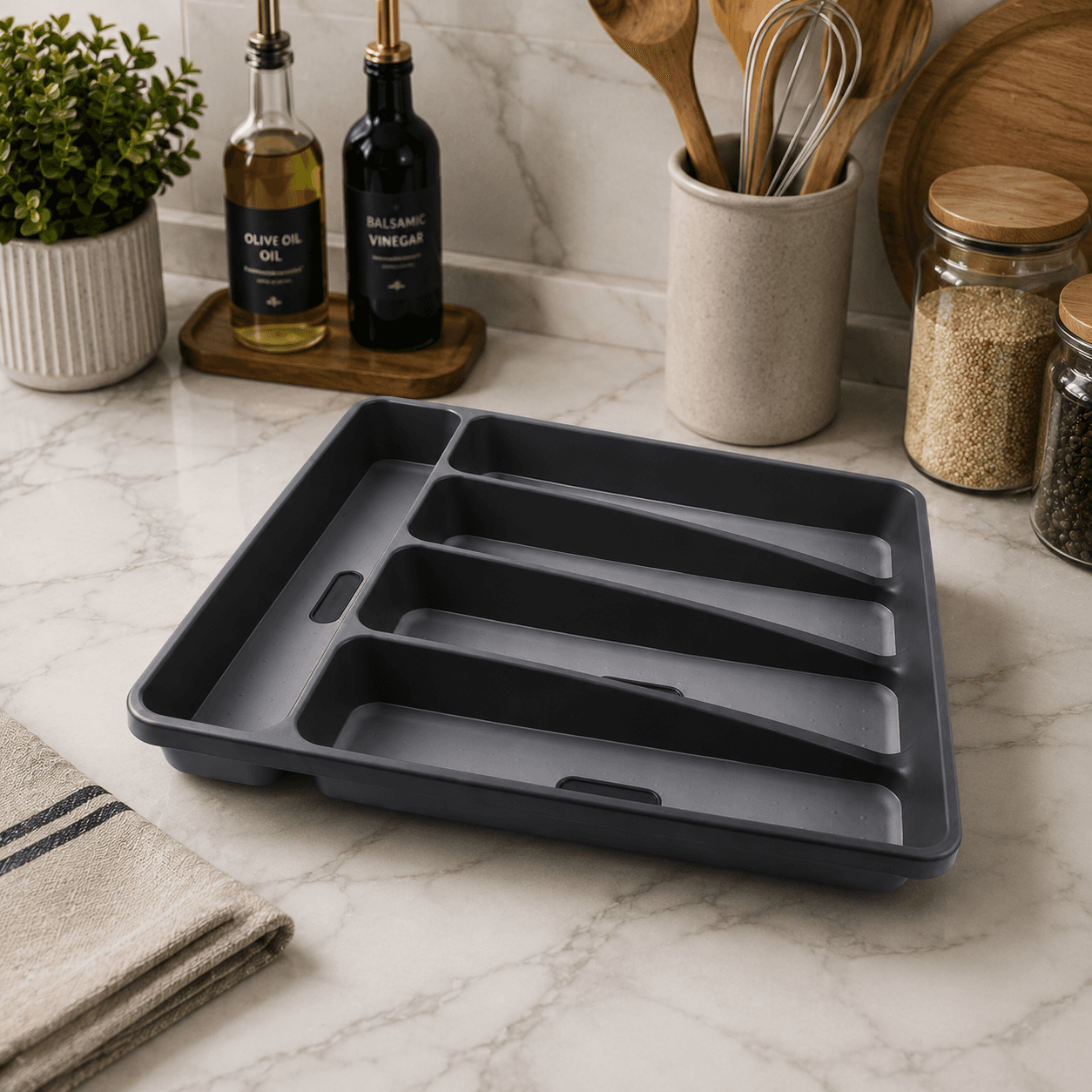 Kitchen Drawer Organizer for Cutlery and Utensils