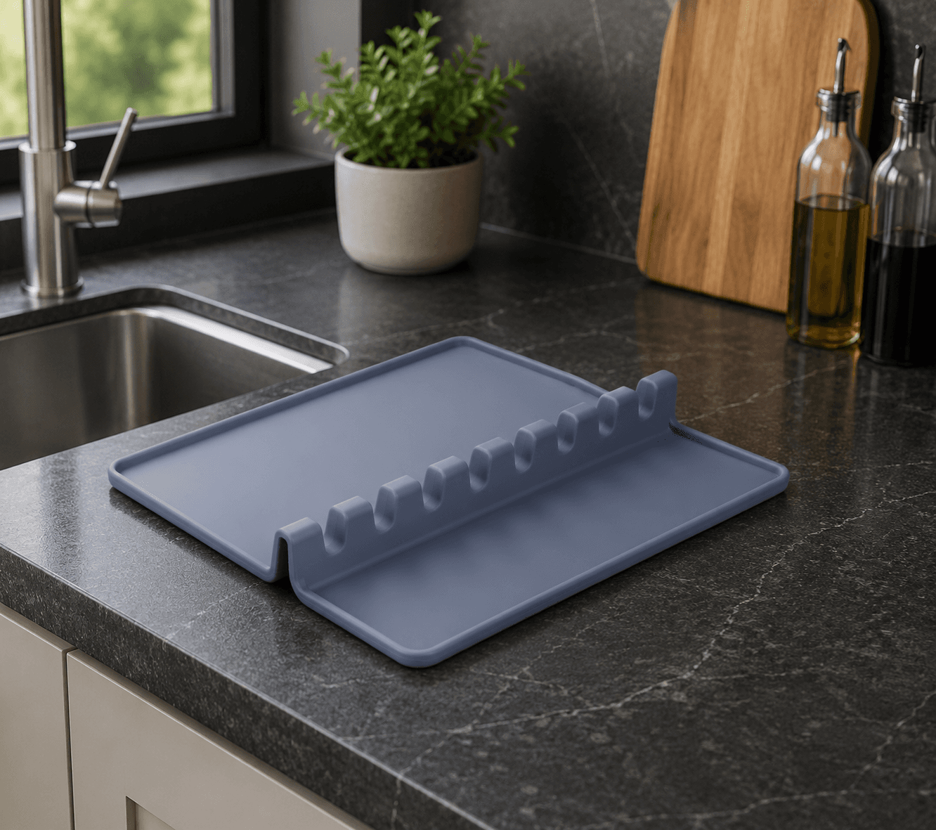 Non-Slip Silicone Kitchen Utensil Holder