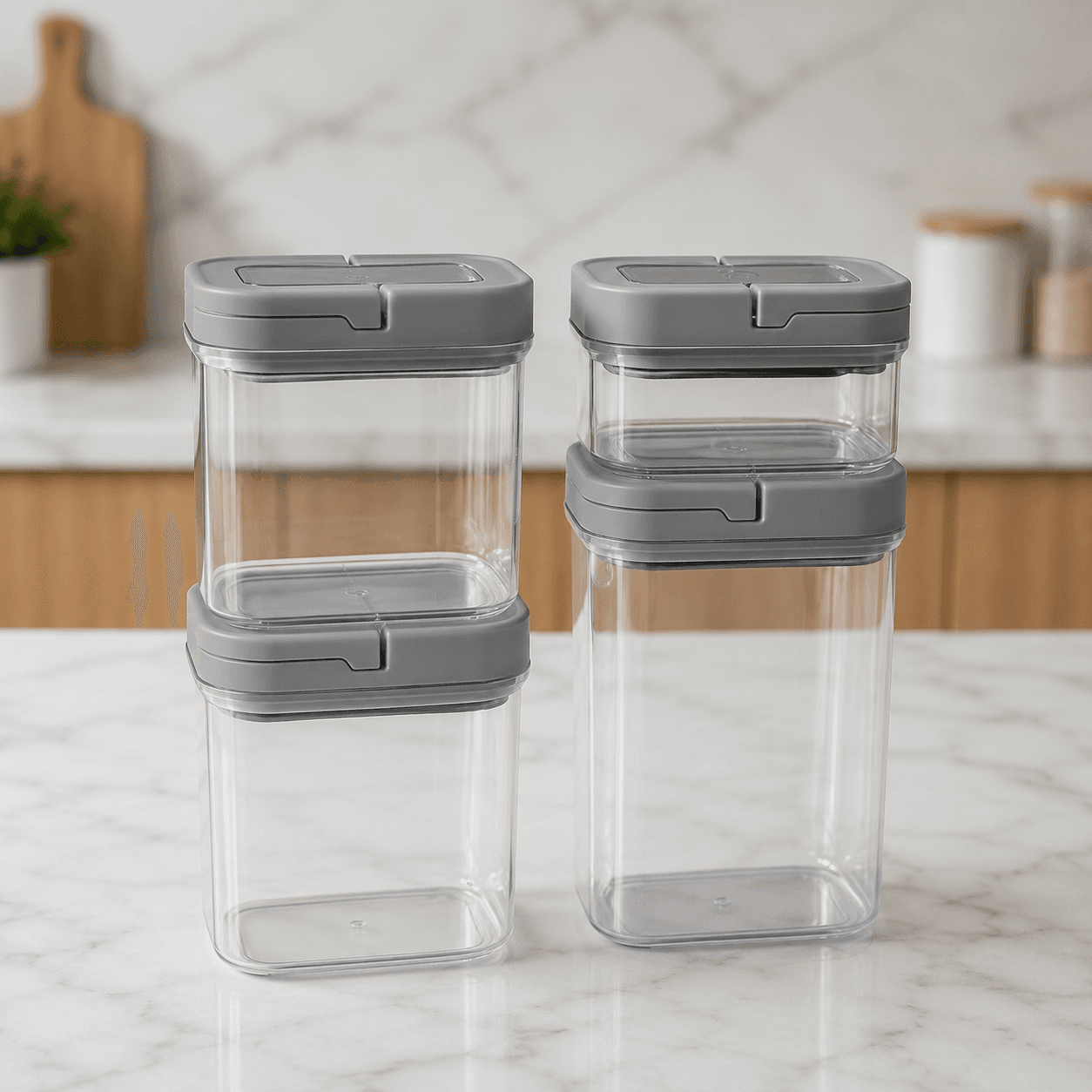 Flip Lid Food Container Set 4 Pieces 2