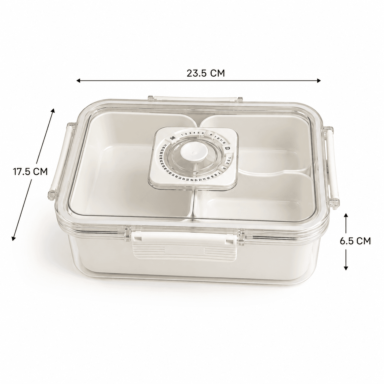 PET Sealed 3-Compartment Fruit Storage Container with Date Indicator 9