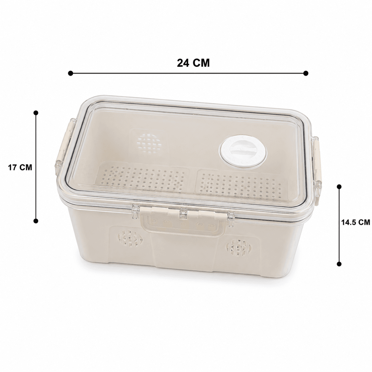 Deep Clear Storage Box with Front Handle and Side Locks 9