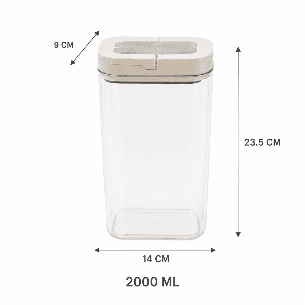 Flip Lid Food Container 2000ml Pack of 2 8