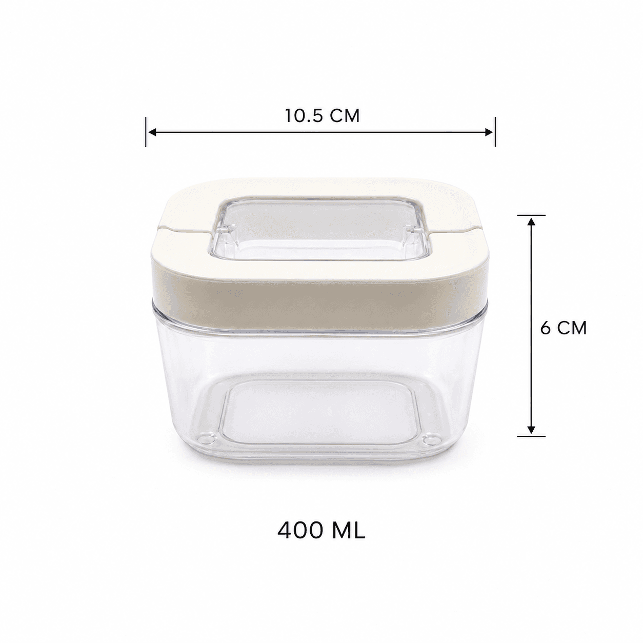 Flip Lid Plastic Food Container Set 400ml (2 Pieces) 7