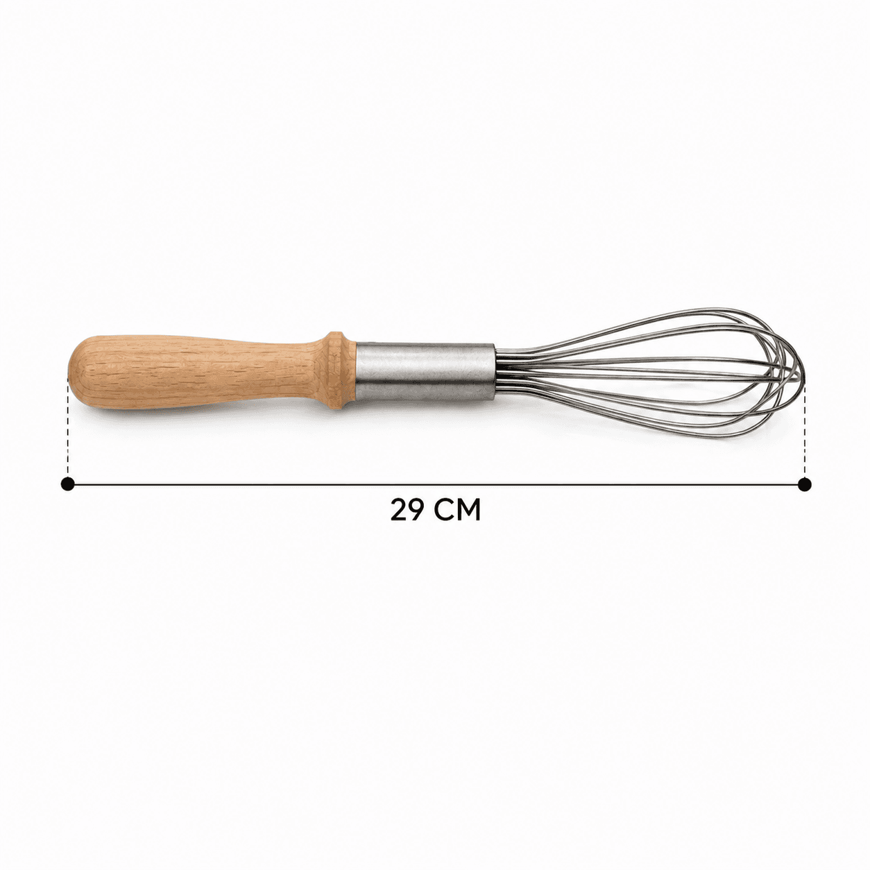 Manual Egg Whisk with Wooden Handle - Small 7