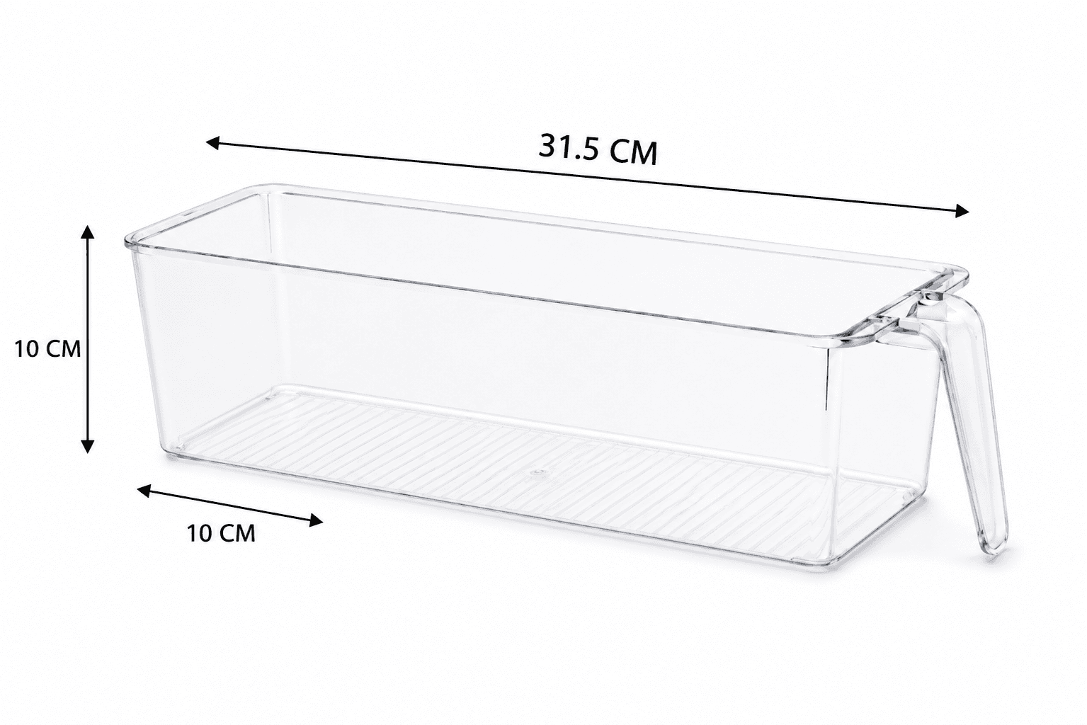 Transparent Storage Box with Handle for Fridge & Kitchen 8