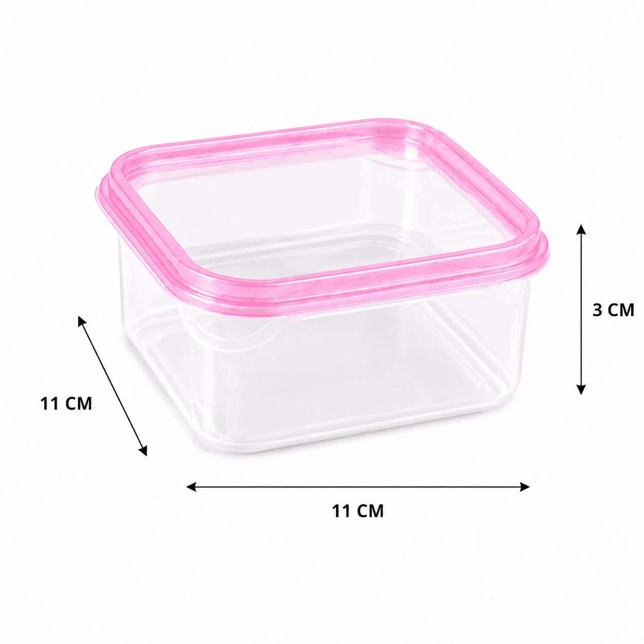 Clear Plastic Food Storage Container with Airtight Lid - White 5
