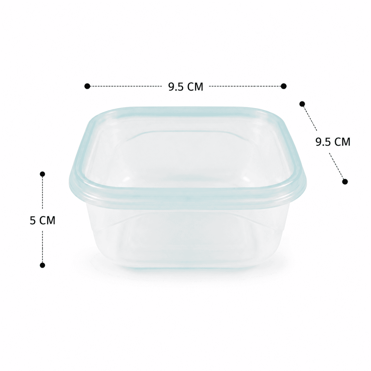 Square Stackable Food Storage Container Set - 4 Pieces - White 6