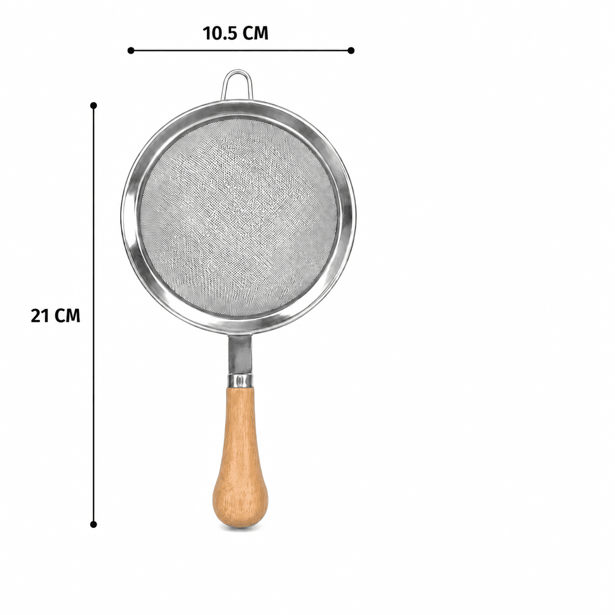 Strainer with Wooden Handle - Silver 8