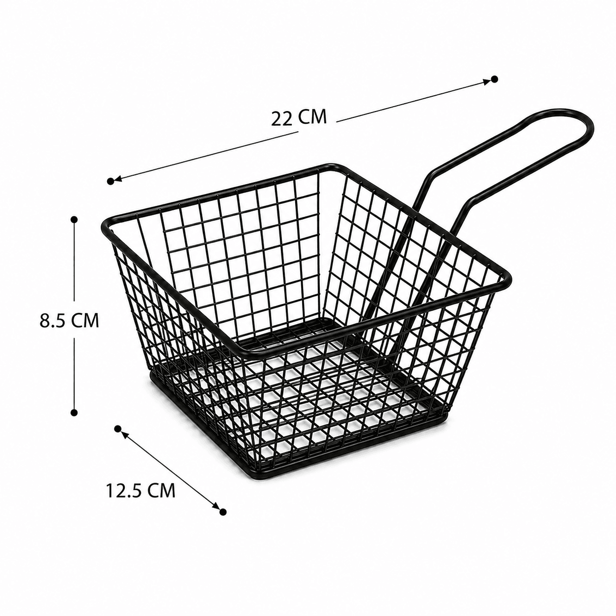 Frying Basket LX161 (Large Black Metal Basket for Deep Frying) 9