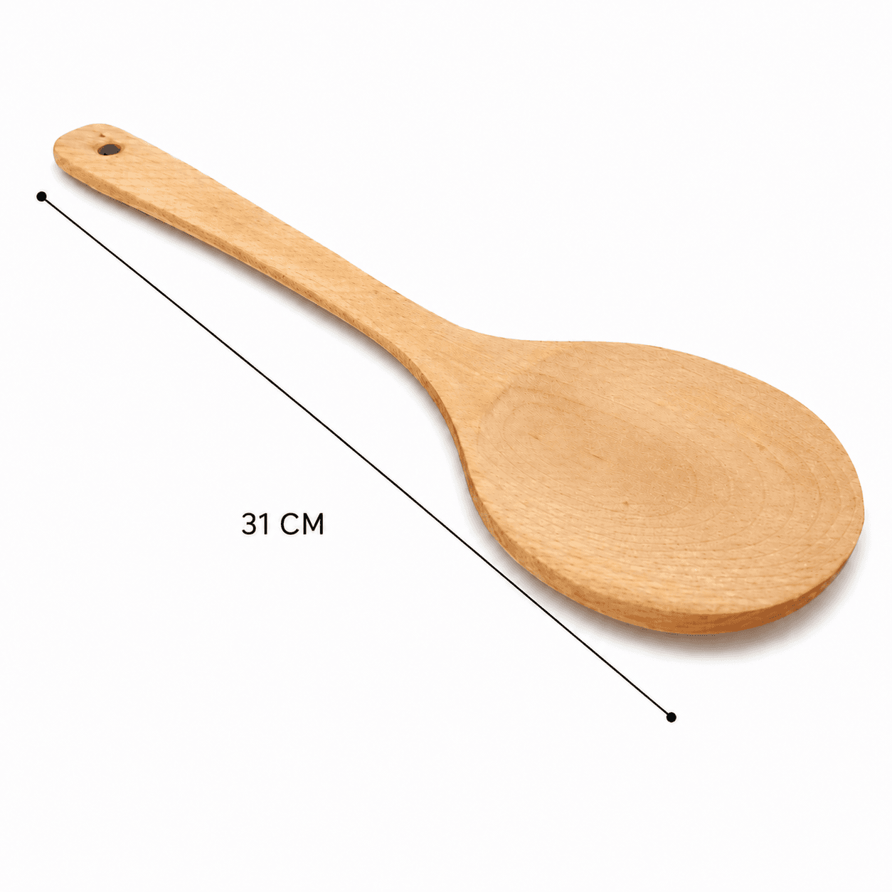 Natural Wooden Cooking Spoon - 31 cm 6