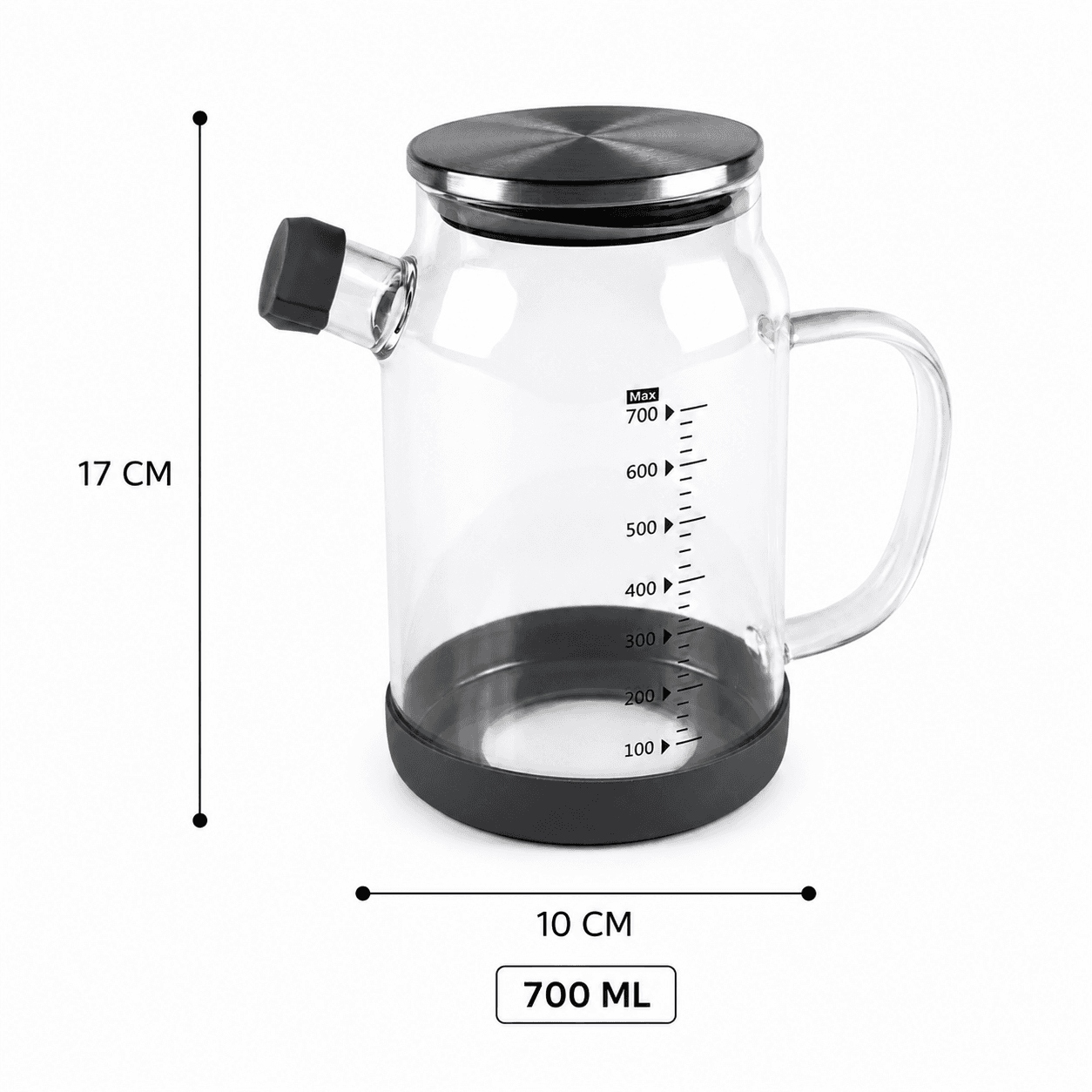 Graduated Glass Jug for Preparing, Storing & Serving Beverages – 700ml 8
