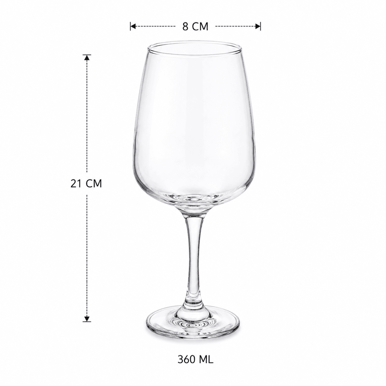 Wine Glass Clear 6pcs Set 8
