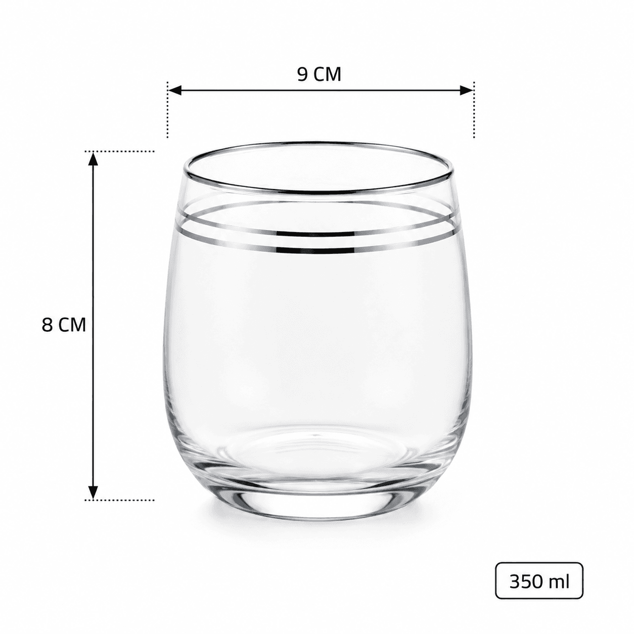 Oval Glass Set 6Pcs 9