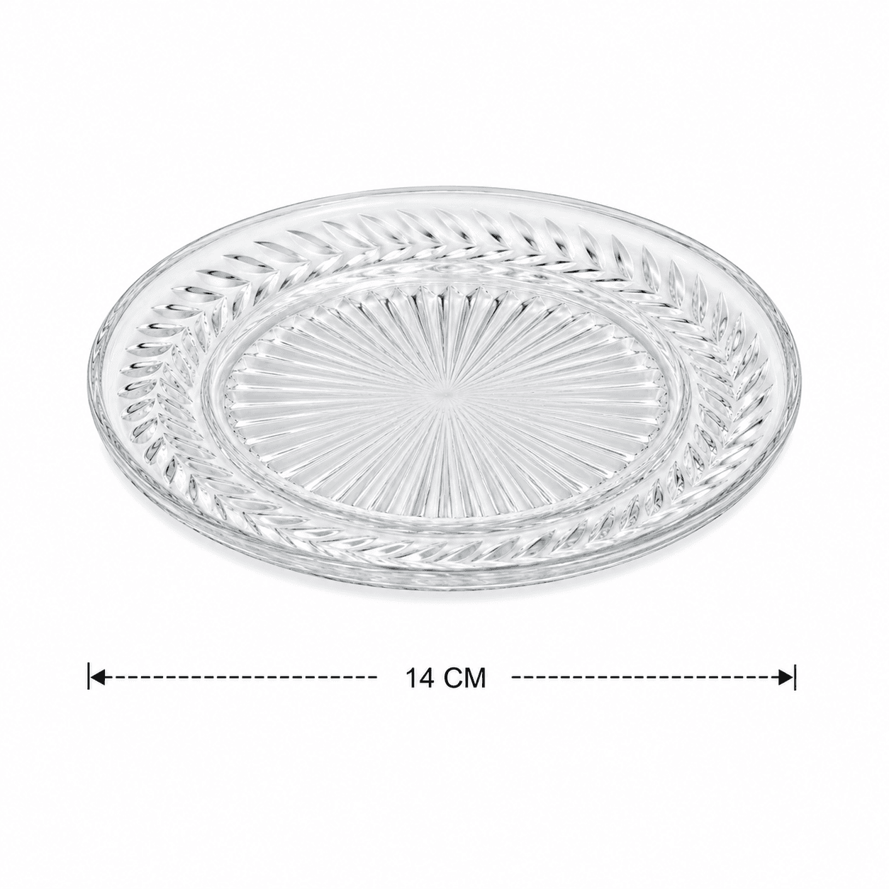 Leaves Design Dessert Serving Plate 6Pcs Set 8