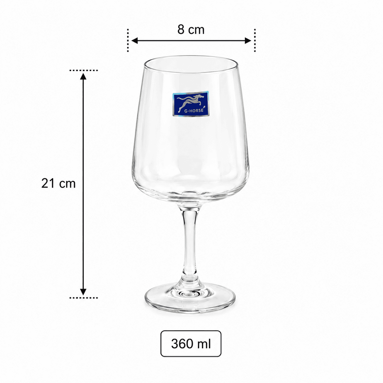 Stemware Clear Glass 6Pcs Set 8