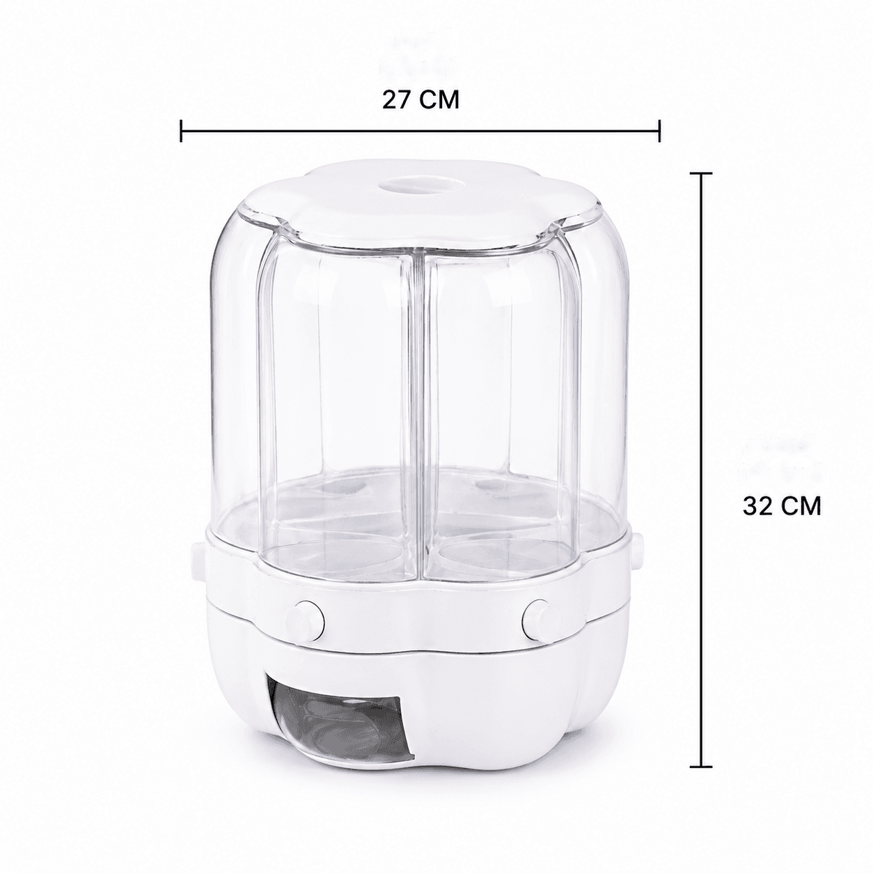 Rotating Multi-Compartment Grain and Spice Container 11