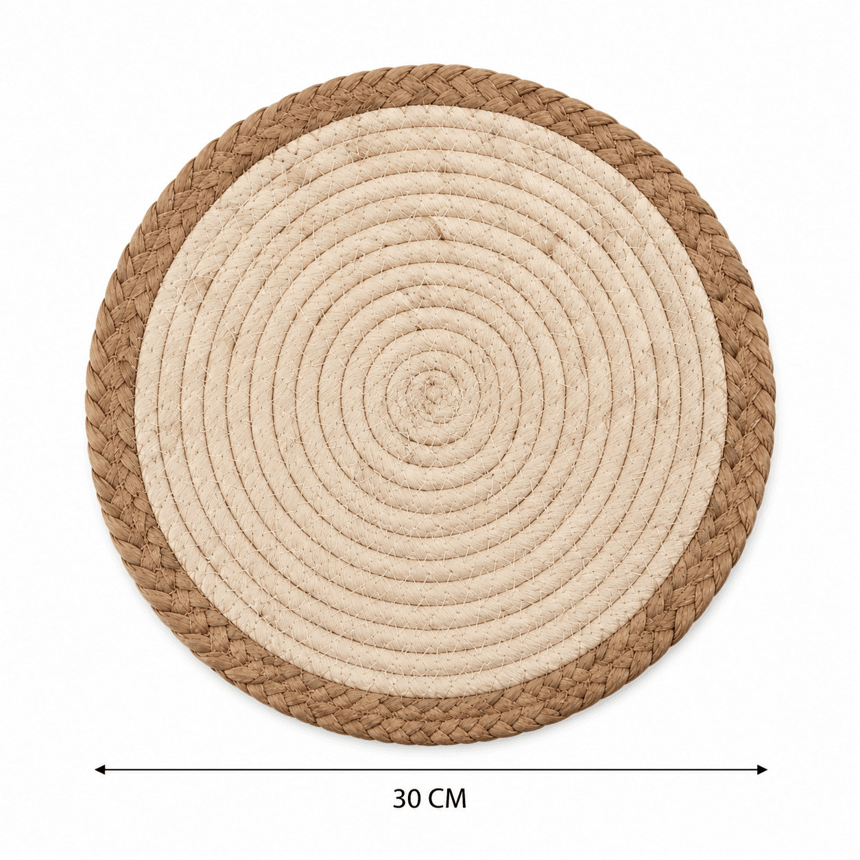 Round Hand-Woven Palm Leaf Placemat Size 30 cm
 7