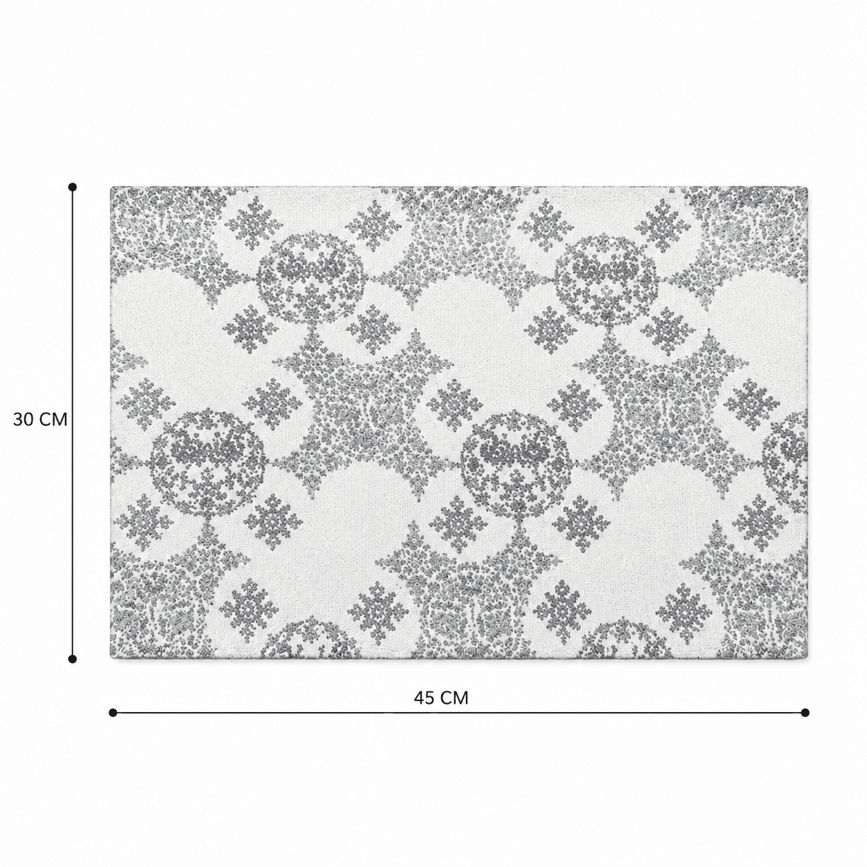 Rectangular Cotton & Linen Placemat with Geometric Pattern and Tassels Size 30×45 cm Set of 2 Pieces
 8