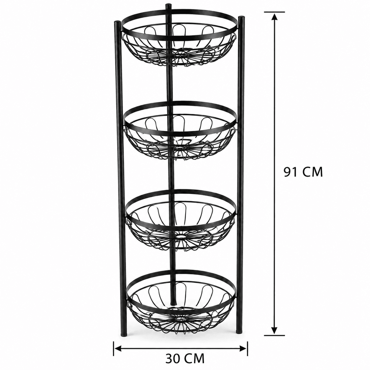Standing Metal Storage Rack - 4 Shelves 8