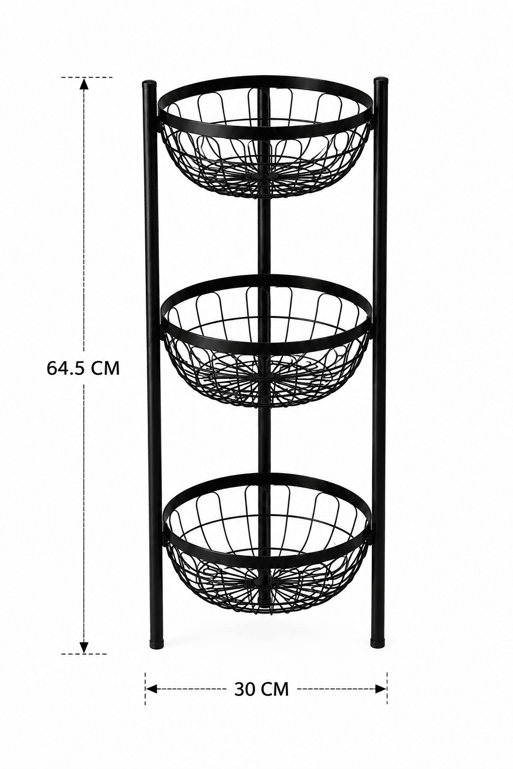 Standing Metal Storage Rack - 3 Shelves 6