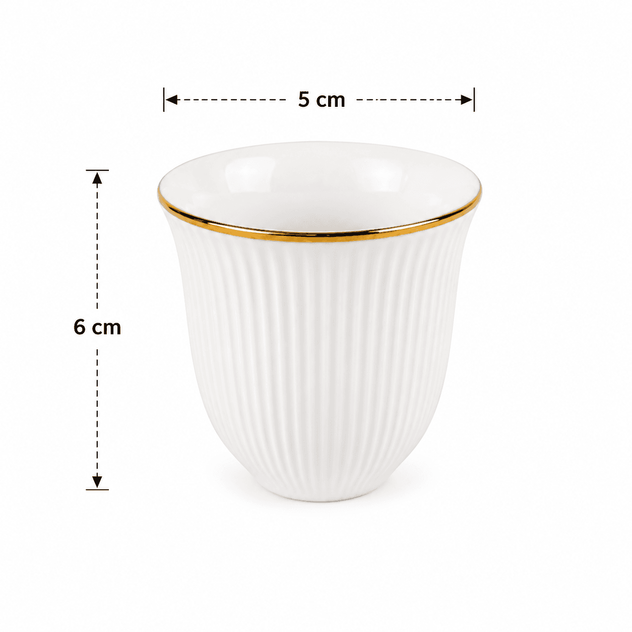 Coffee Cups Set Ribbed Design 12pcs Set 9