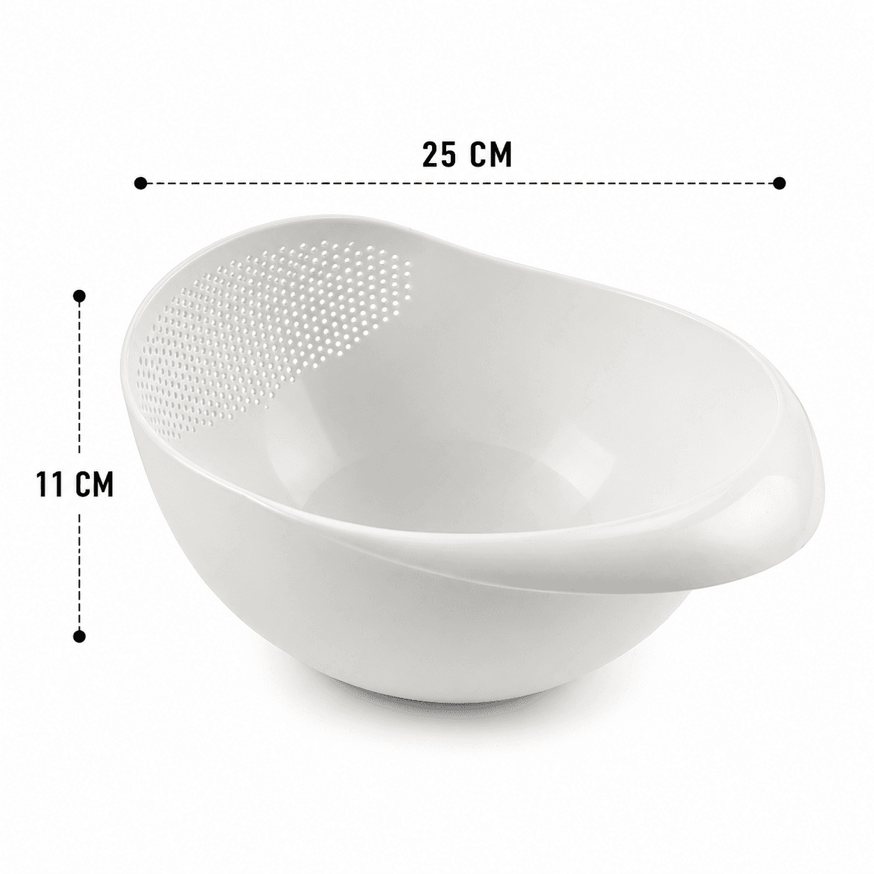 Plastic Rice and Vegetable Washing Bowl with Drain Holes 6