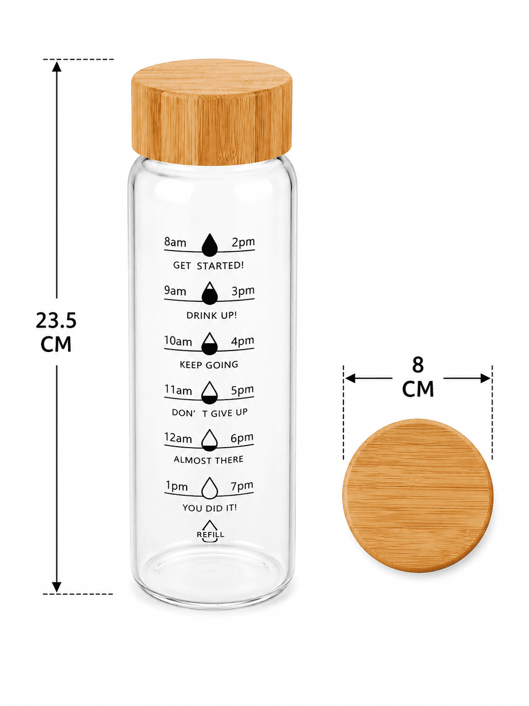 Glass Bottle with Wooden Lid 8