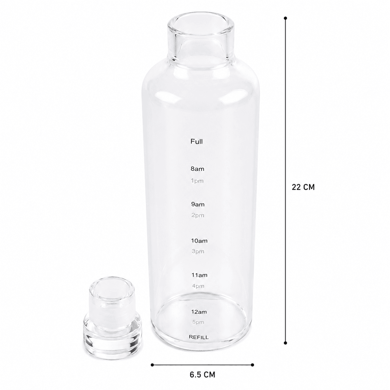 Clear Bottle with Plastic Cap 6