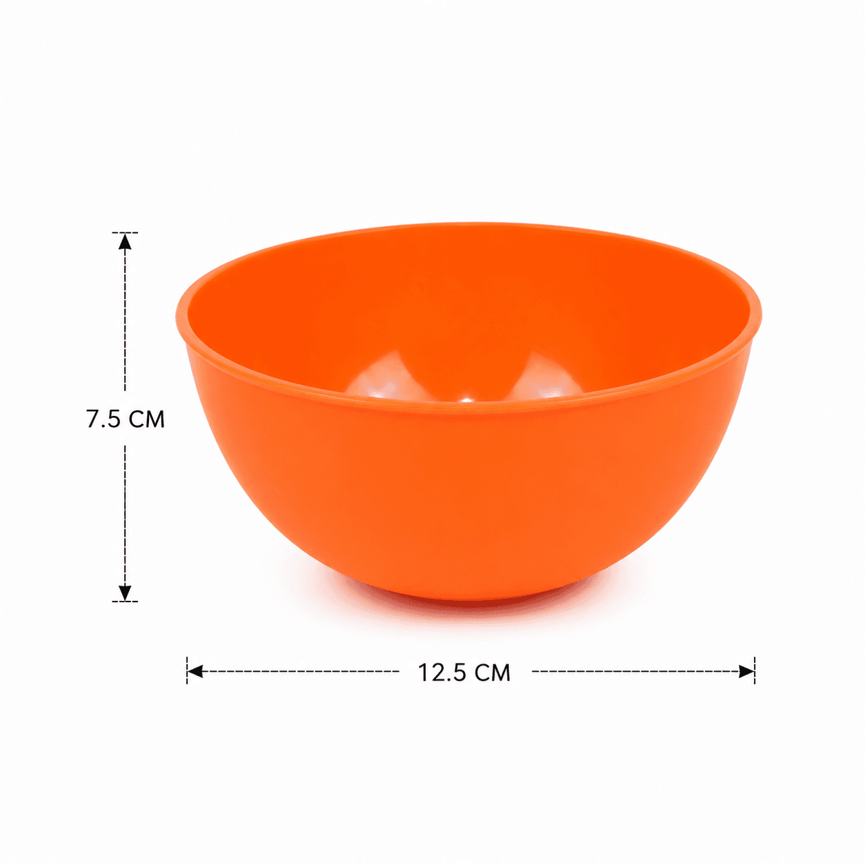 Plastic Bowls Set in Assorted Colors (Orange, Yellow, Dark Blue, Turquoise) Set of 4 Pieces

 8