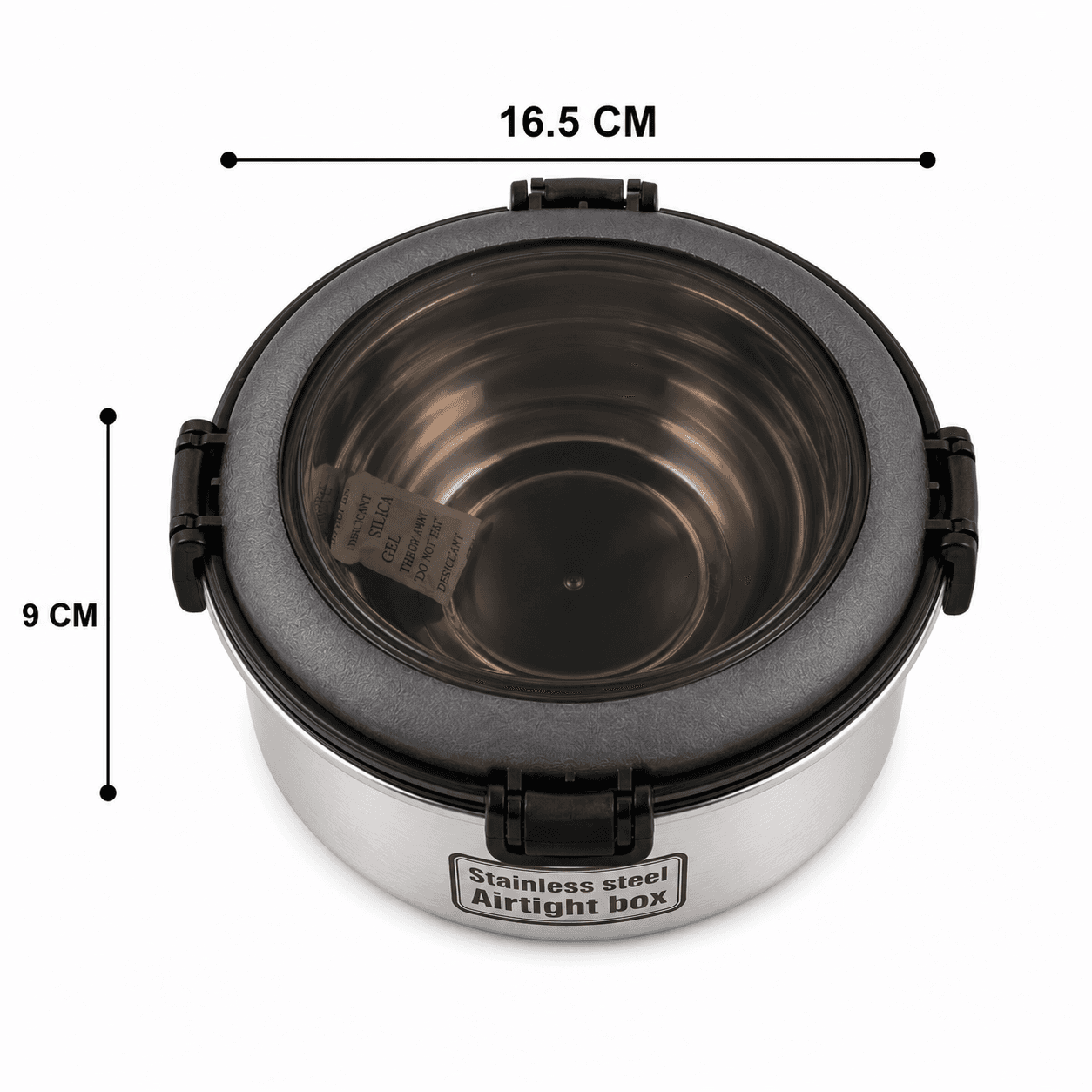 Set of 2 Stainless Steel Airtight Food Containers – 1500ml 9