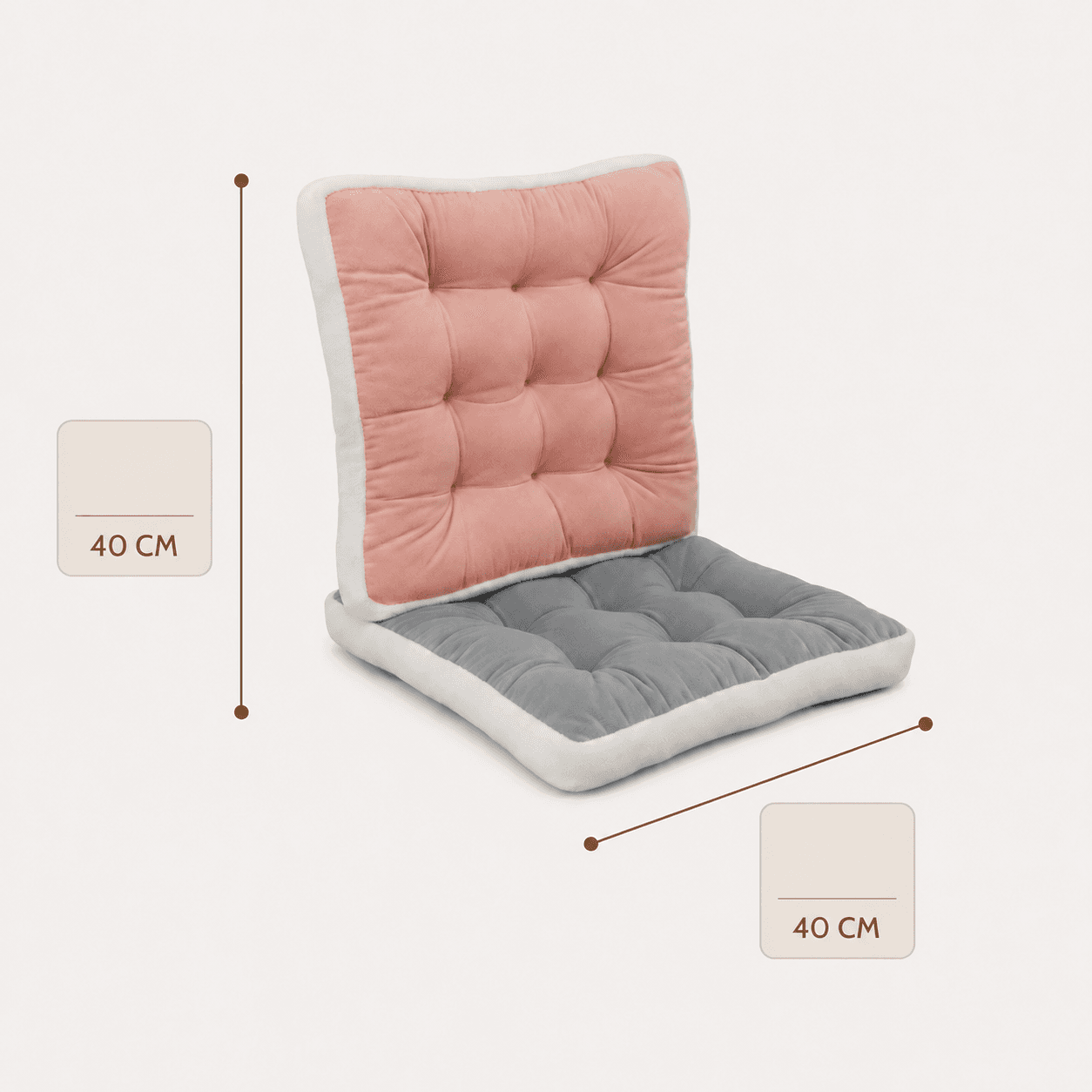 Foldable Seat Cushion (40x40 cm) - Pink 4