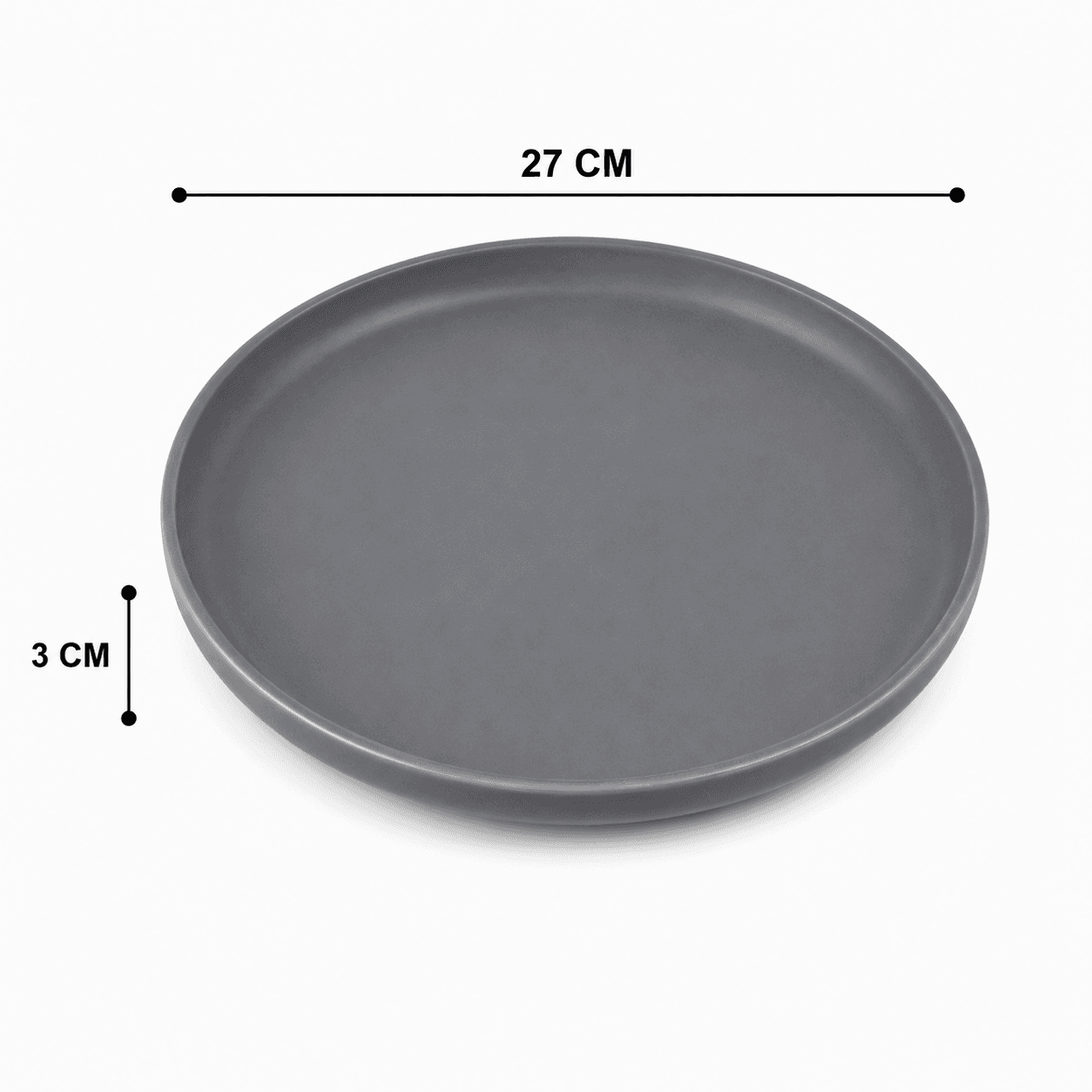 Gray porcelain plate, simple and perfect for everyday meals. 7