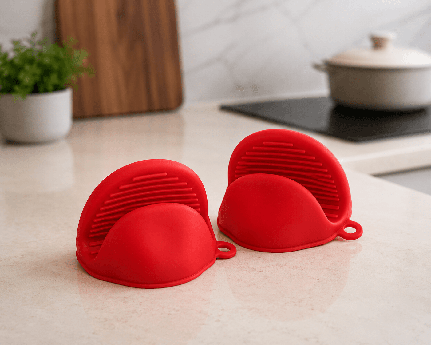 Set of 2 Heat-Resistant Kitchen Mitts